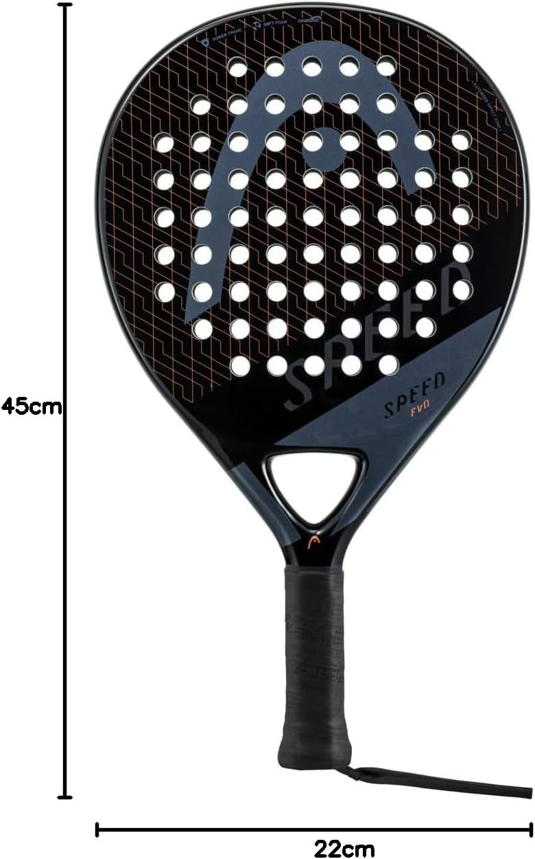 Head Evo Speed 2023 Padelschläger, schwarz Single, Single