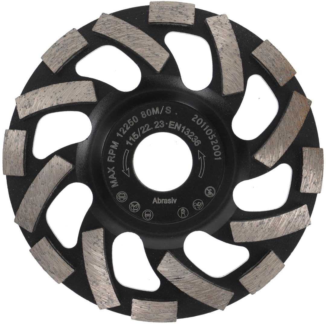 PRODIAMANT Diamant-Schleiftopf 115 mm x 22,2 mm Turbo ST91 Diamantschleifscheibe Asphalt Estrich Pro