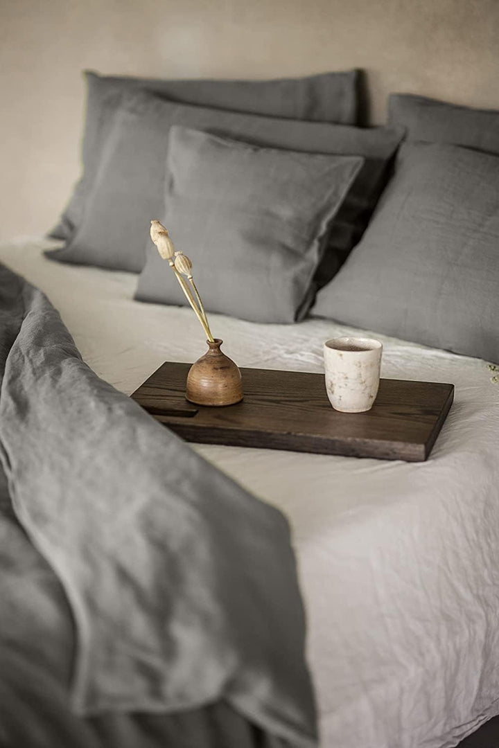 Ger3as Leinen Bettwäsche Set 100% Natur Leinen Stonewashed, Naturfaser Leinen, mit Hotelverschluss 2