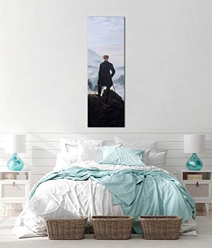 Bilderdepot24 Bild auf Leinwand | Caspar David Friedrich Der Wanderer über dem Nebelmeer in 50x160 c