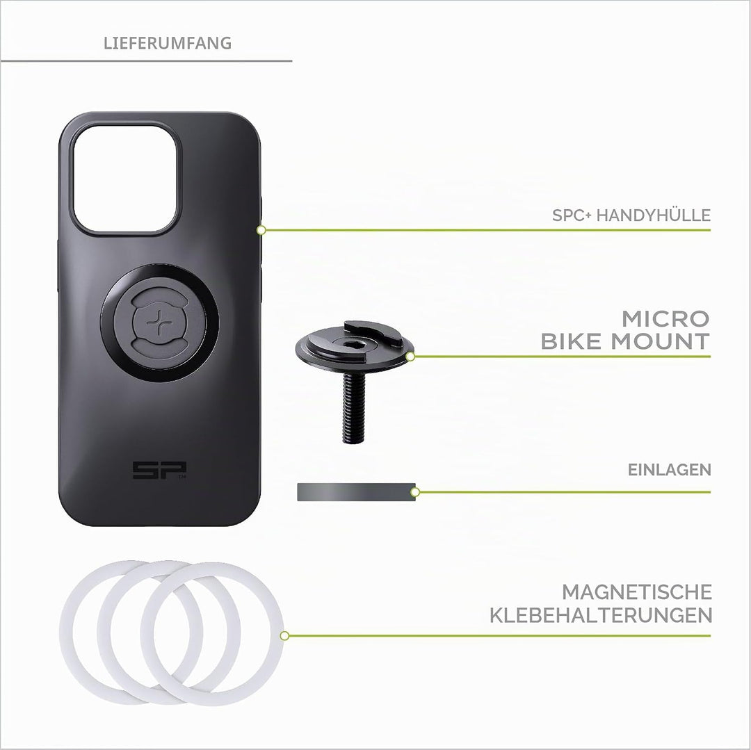 SP CONNECT Micro Stem Bundle | SPC+ | für Samsung S21 FE Handy Halterung für den fahrradlenker | Sma