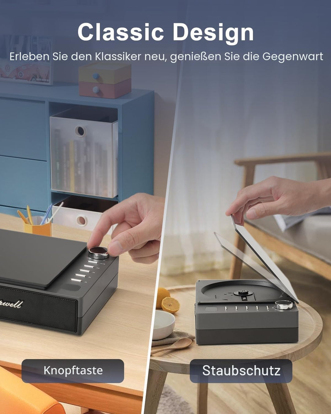 CD Player Tragbar, Leapwell Tragbarer CD Player Bluetooth mit Lautsprecher, Portable CD Player Kinde