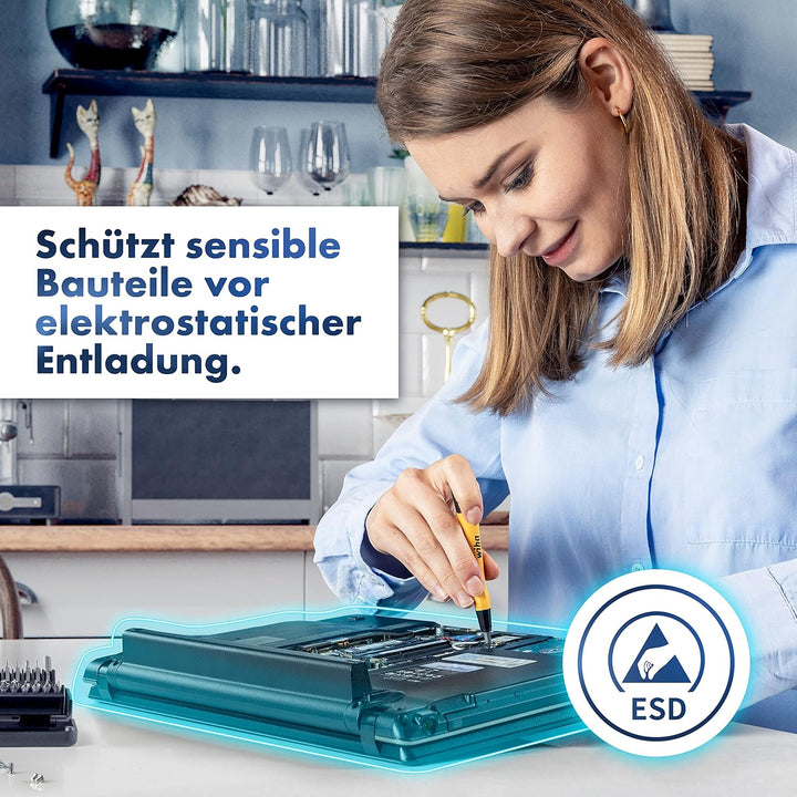 Wiha zai Hause Micro Bit Set mit ESD Feinmechanik Schraubendreher, 42-teilig, mit Aufbewahrungsbox,