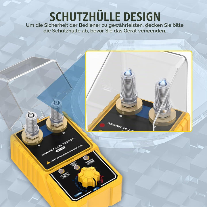 Auto-Zündkerze &amp; Zündwerkzeuge SPT101 Kfz-Zündkerze Zündkerze Doppellochdetektor Zündkerzentester An