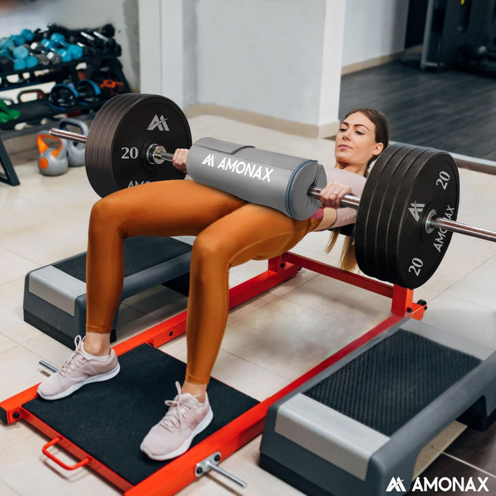 AMONAX Hip Thrust Langhantel Polster, Extra Dicke Barbell Pad, Strapazierfähiges Gym Zubehör, Fitnes