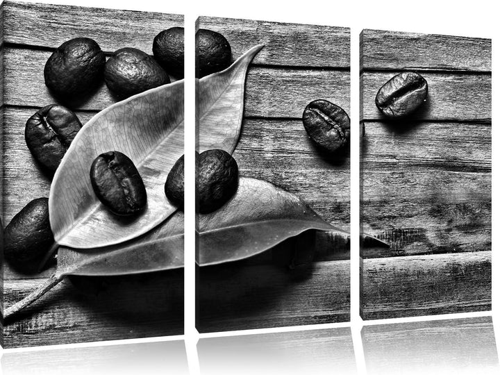 Pixxprint Kaffee Mahlen als Leinwandbild/Grösse: 3 Teilig (120x80) cm/Wandbild/Kunstdruck/fertig bes