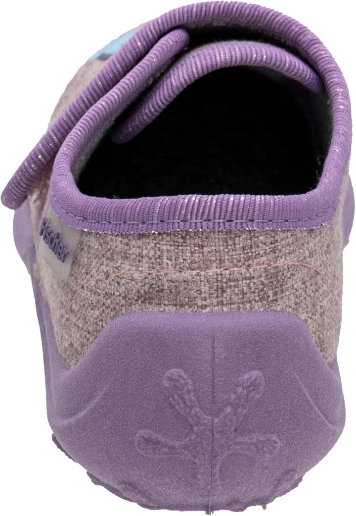 Fischer Kinder Hausschuh Mädchen Mary Jane Ballerina Glitzer Stern 632344 36 EU Flieder, 36 EU Flied