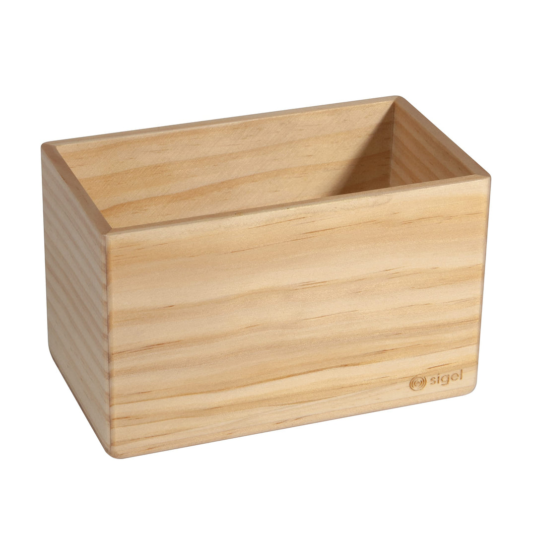 SIGEL BA401 magnetische Aufbewahrungsbox, beige, 13 x 8 cm, Massivholz Pinie, für Whiteboards und Gl