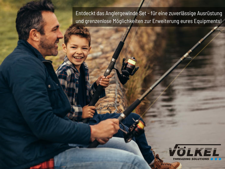 VÖLKEL Angler Set | BSF 3/8x20 Gewinde | HSS Gewindeschneider Set | Gewindeschneider BSF 3/8 | Angle