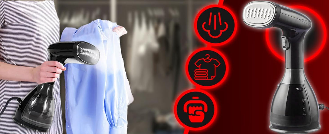 Retoo Steamer Dampfglätter, 1500 W, grosser 280 ml Tank, Dampfbügeleisen, mit Bürstenaufsatz, automa