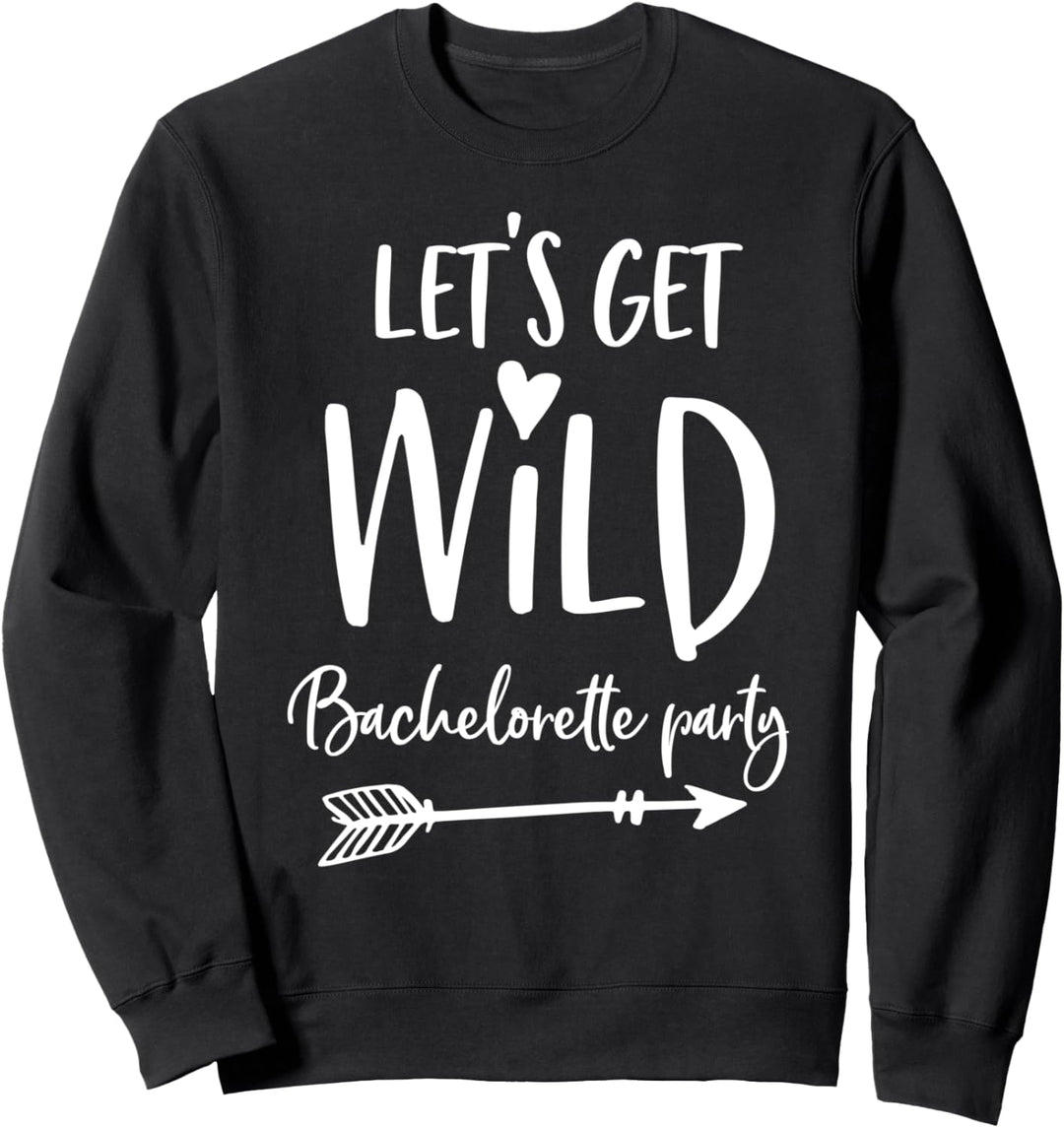 Brauthemd Lets Get Wild Arrow And Heart Marineblau Sweatshirt
