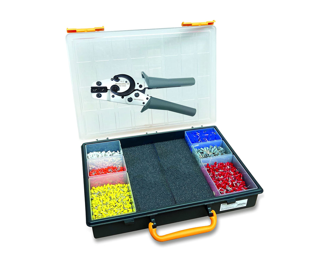 Weidmüller Sortiment CRIMP SET (Cripmpwerkzeug inkl. Aderendhülsen, mit hochwertigem Kunststoffkoffe