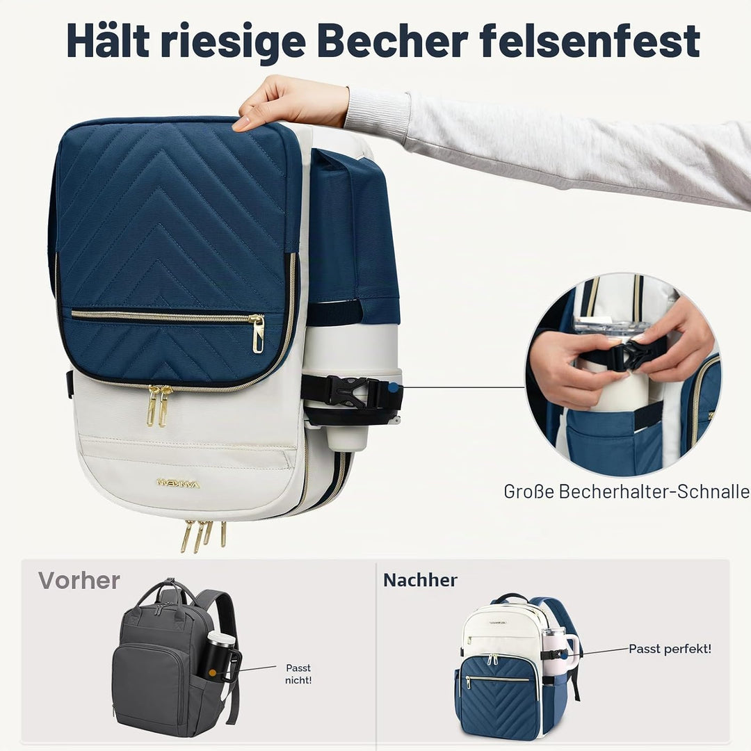 VANKEAN Laptop-Rucksack für Damen und Herren, Arbeitstasche mit 39,6 cm (15,6 Zoll), modisch, wasser