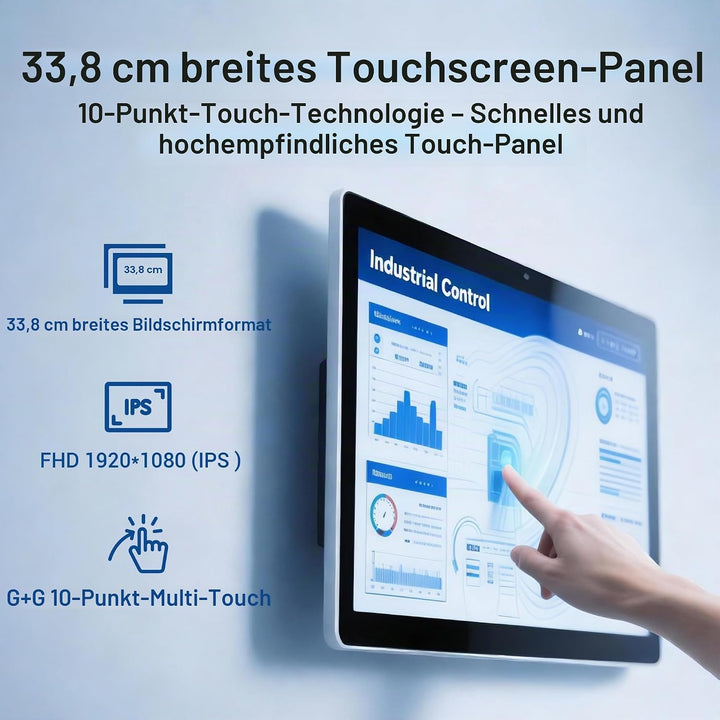 Tablet Panel Computer All in One 13,3 Zoll-HEIGAOLAPC Industrie Touch Panel PC Win11, N5100, Embedde