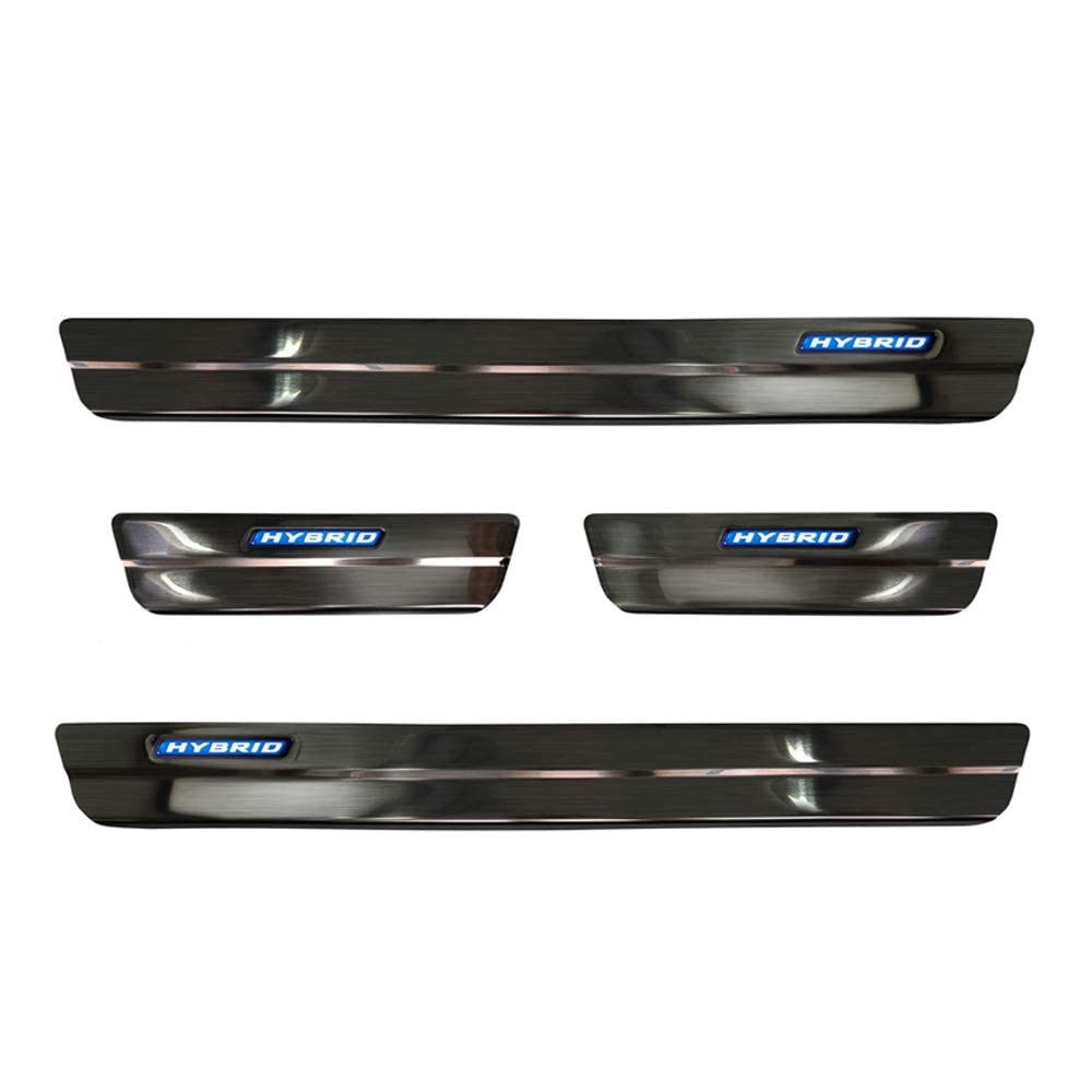 Schwarz Edelstahl Einstiegsleisten kompatibel mit Toyota Corolla XII Limousine/Hatchback/Touring Spo