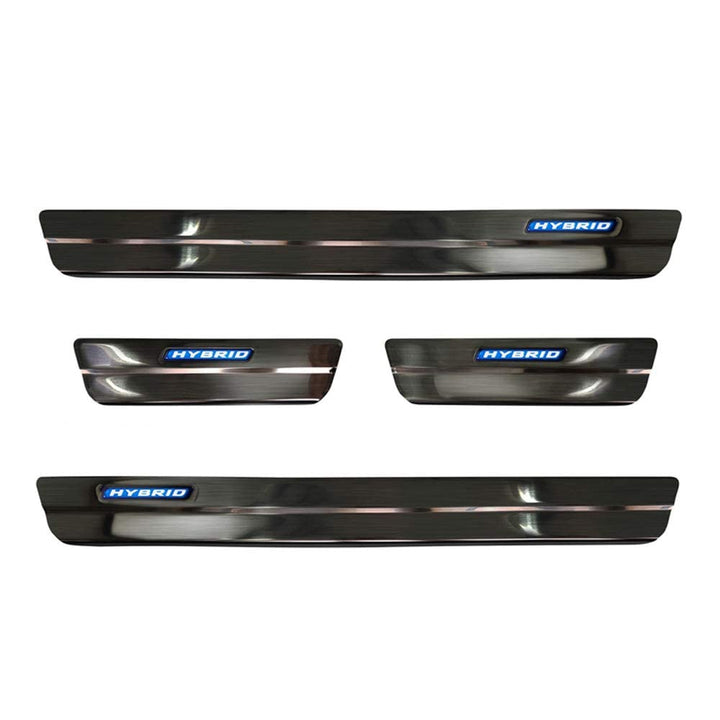 Schwarz Edelstahl Einstiegsleisten kompatibel mit Toyota Corolla XII Limousine/Hatchback/Touring Spo