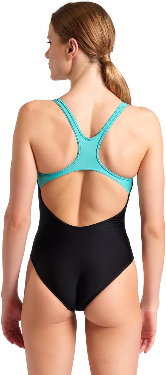 ARENA Damen Women's Swim Pro Back Graphic One Piece Swimsuit (1er Pack) 34 Black-water, 34 Black-wat