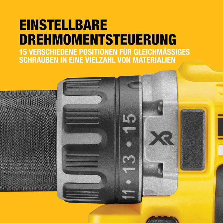 Dewalt 18 Volt 2-Gang Akku Bohrschrauber DCD791NT (kraftvolles 2-Gang Vollmetall-Getriebe, bürstenlo