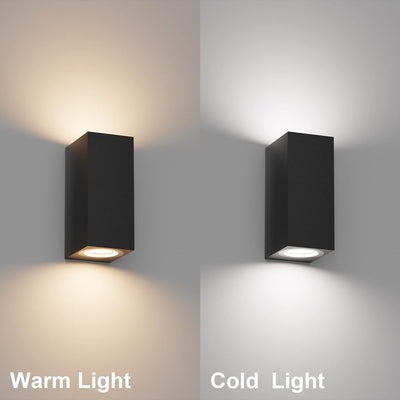 Klighten 2 Stück Schwarz Wandleuchte Aussen Innen, Wasserdicht IP65 Modern Wandlampe Aussen, Alumini