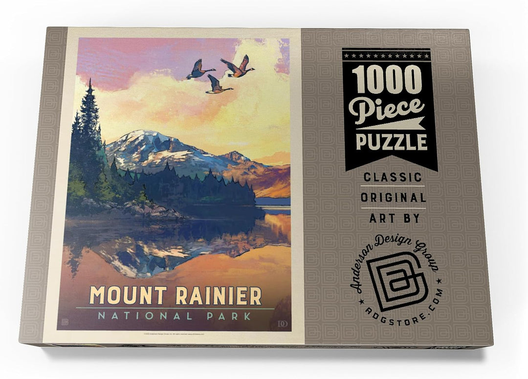 Mount Rainier National Park: Daybreak, Vintage Poster - Premium 1000 Teile Puzzle - MyPuzzle Sonderk