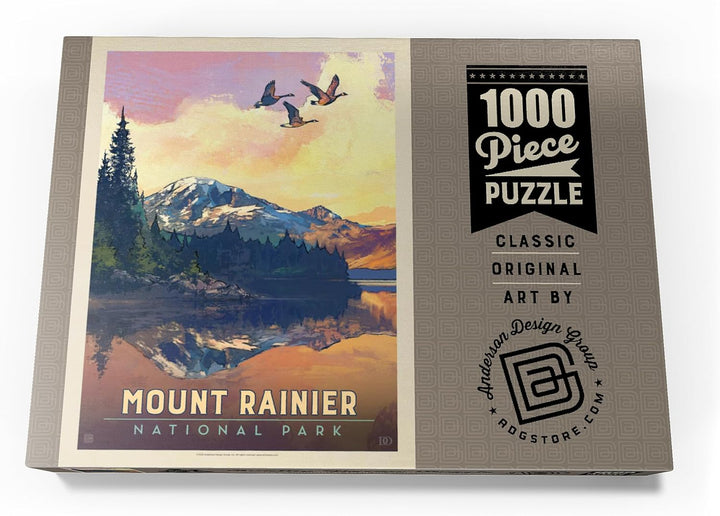 Mount Rainier National Park: Daybreak, Vintage Poster - Premium 1000 Teile Puzzle - MyPuzzle Sonderk