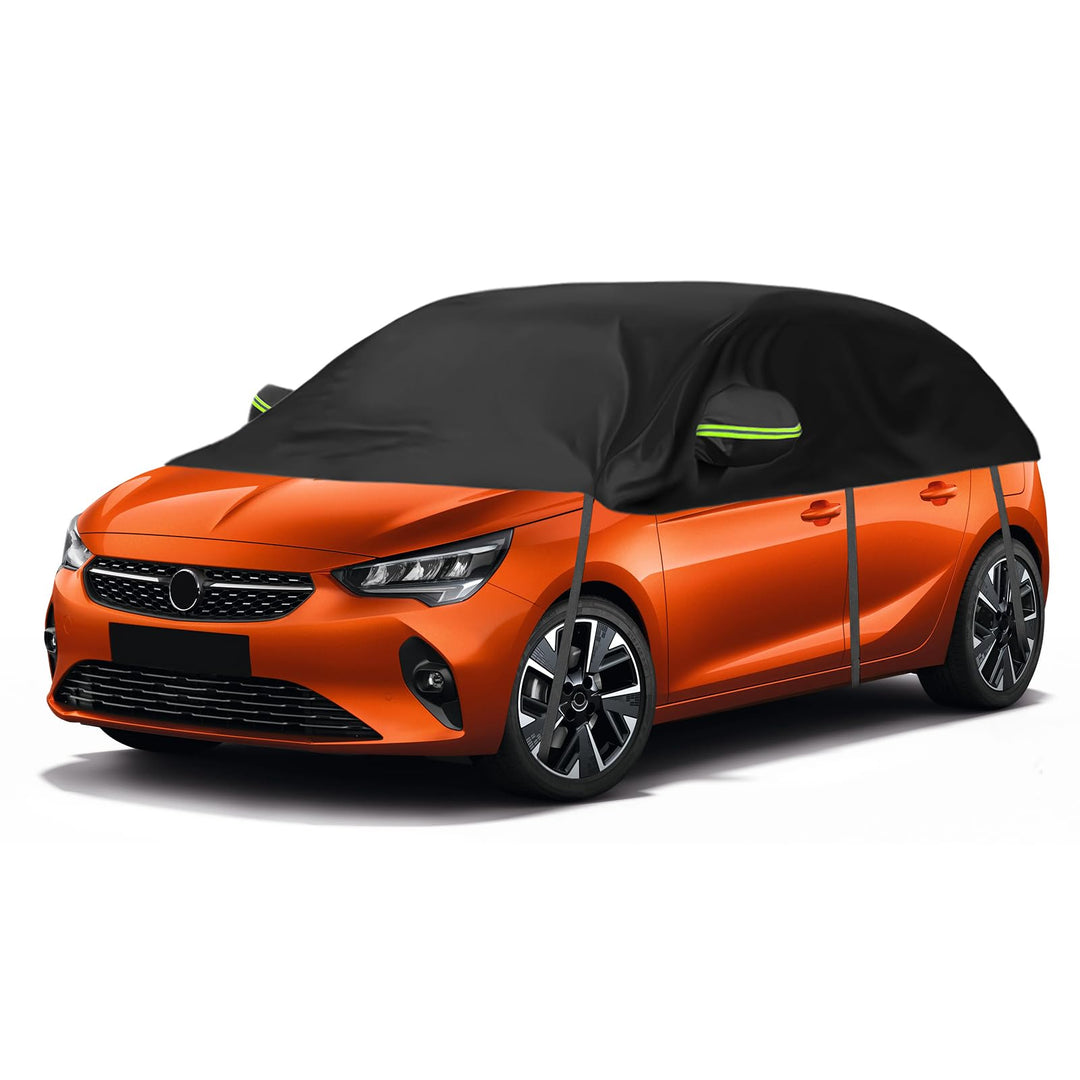 Autoabdeckung Ersatz für Opel Corsa D Renault Clio Peugeot 208, Universelle Sonnenfest Hälfte Autoab