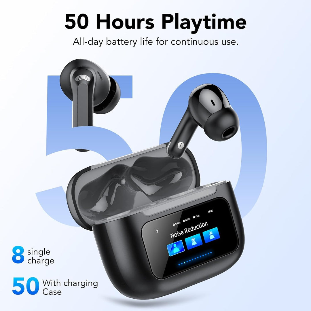 TIMU Bluetooth Kopfhörer mit Touchscreen, 2026 In Ear Kopfhörer Kabellos Bluetooth 5.4 mit ANC+ENC N