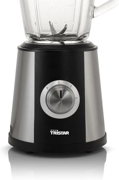 Tristar BL-4430 Blender – Inhalt: 1,5 Liter - Edelstahlgehäuse, Schwarz