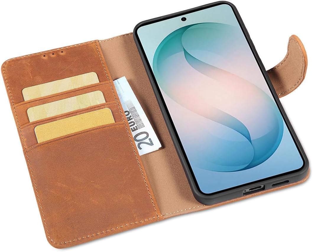 LENSUN Echtleder Hülle für Samsung Galaxy S26 Plus, Handyhülle [Premium Echtes Leder][RFID Schutz][K