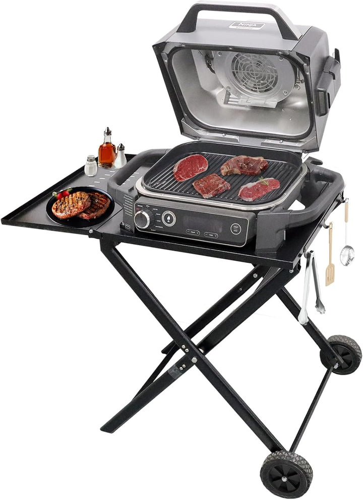 Faltbarer Grillständer für Ninja Woodfire OG701, Aussenbereich Klapptisch Grillwagen, Beweglicher St