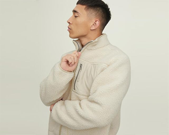 JACK & JONES Herren Jorpark Teddy Jacket Sn Jacke, Oatmeal