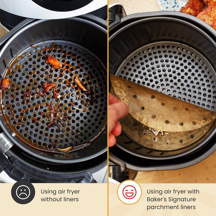Airfryer Rounds 220 Stück Pergamentpapier Blatt von Baker&