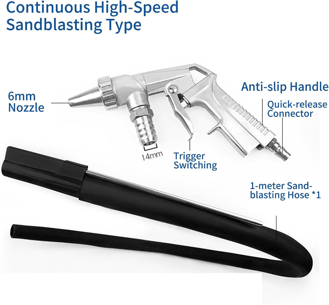Pneumatic Sand, High Pressure Cleaner, Abrasive Media Sprayer, Rust Paint Removal Tool with Precisio