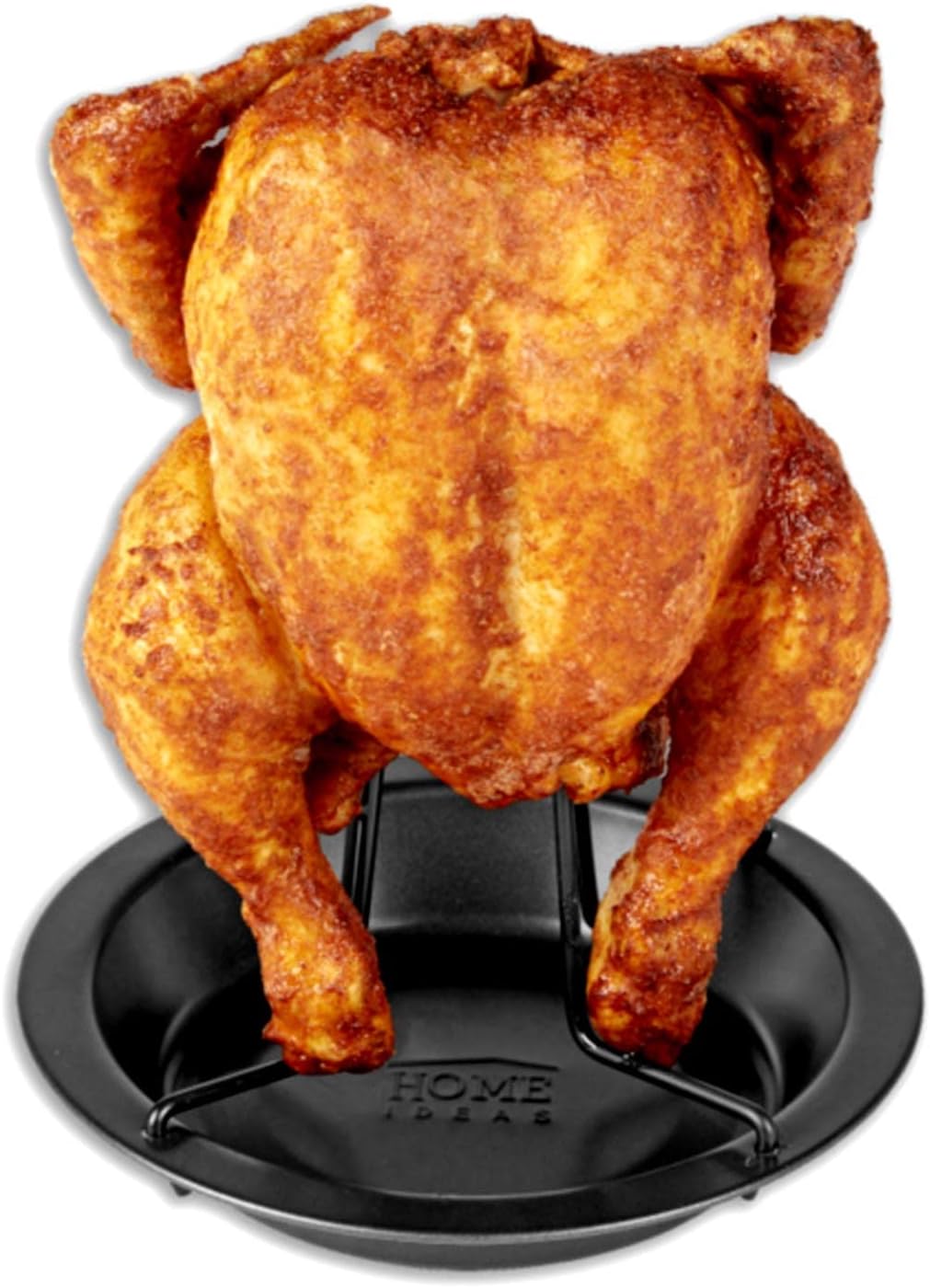 2x Hähnchenhalter inkl. Auffangschale Hähnchenbräter Grill Ofen Hähnchengriller Hähnchen Halter Stän