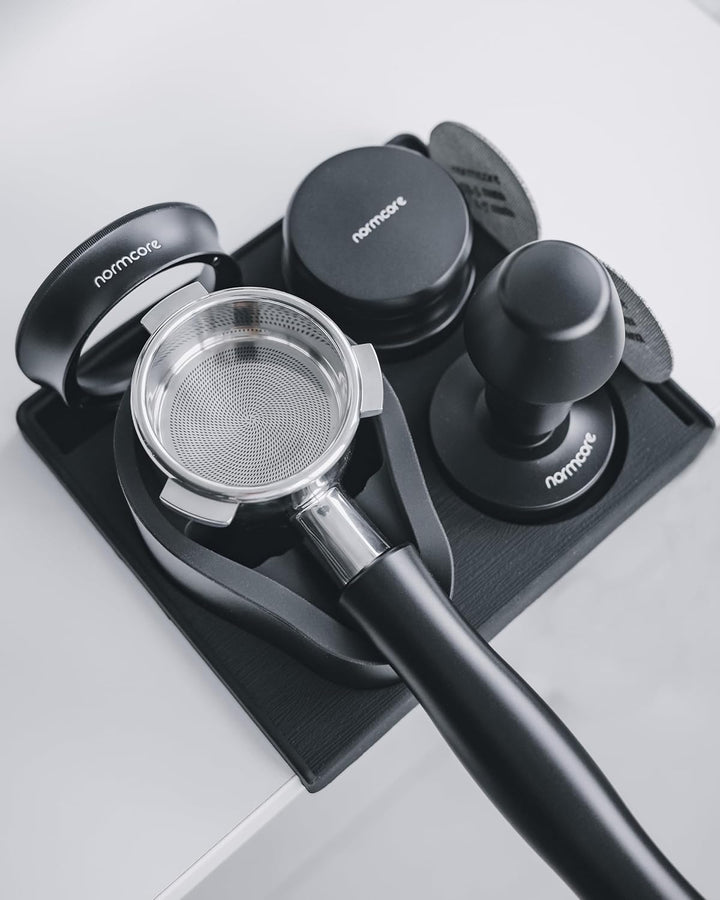 Normcore Espresso 58 mm Siebträger-Stopfstation, kompakte Stopfstation, Barista-Eck-Tamping-Matte mi