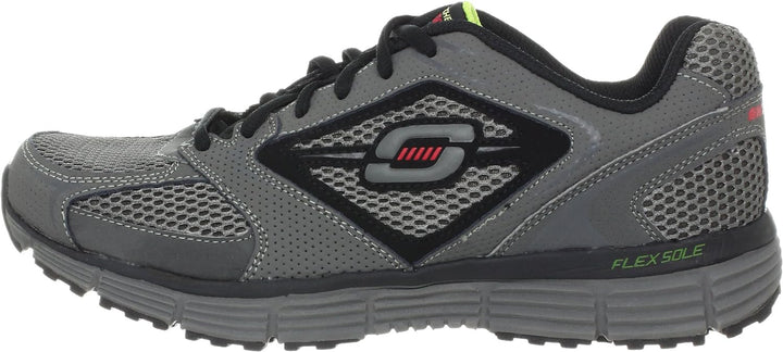 Skechers Sport Herren Agility Oxford, Grau/Limette, 42.5 EU