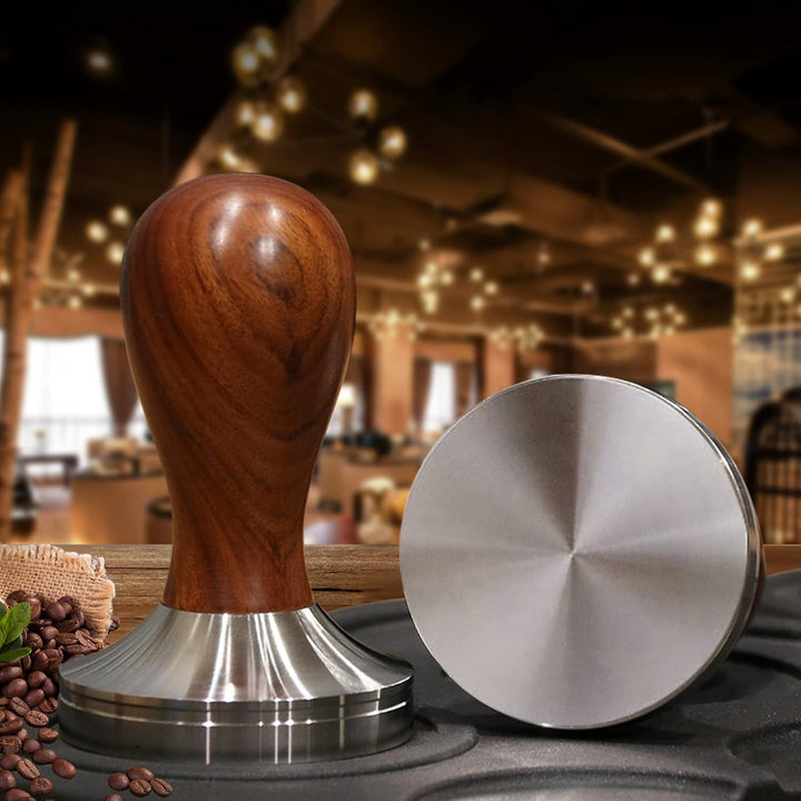 Kaffee Tamper Set 51mm,Espresso Tamper Set,Tampermatte und Milchkännchen (350ml),inkl Tampermatte,Re