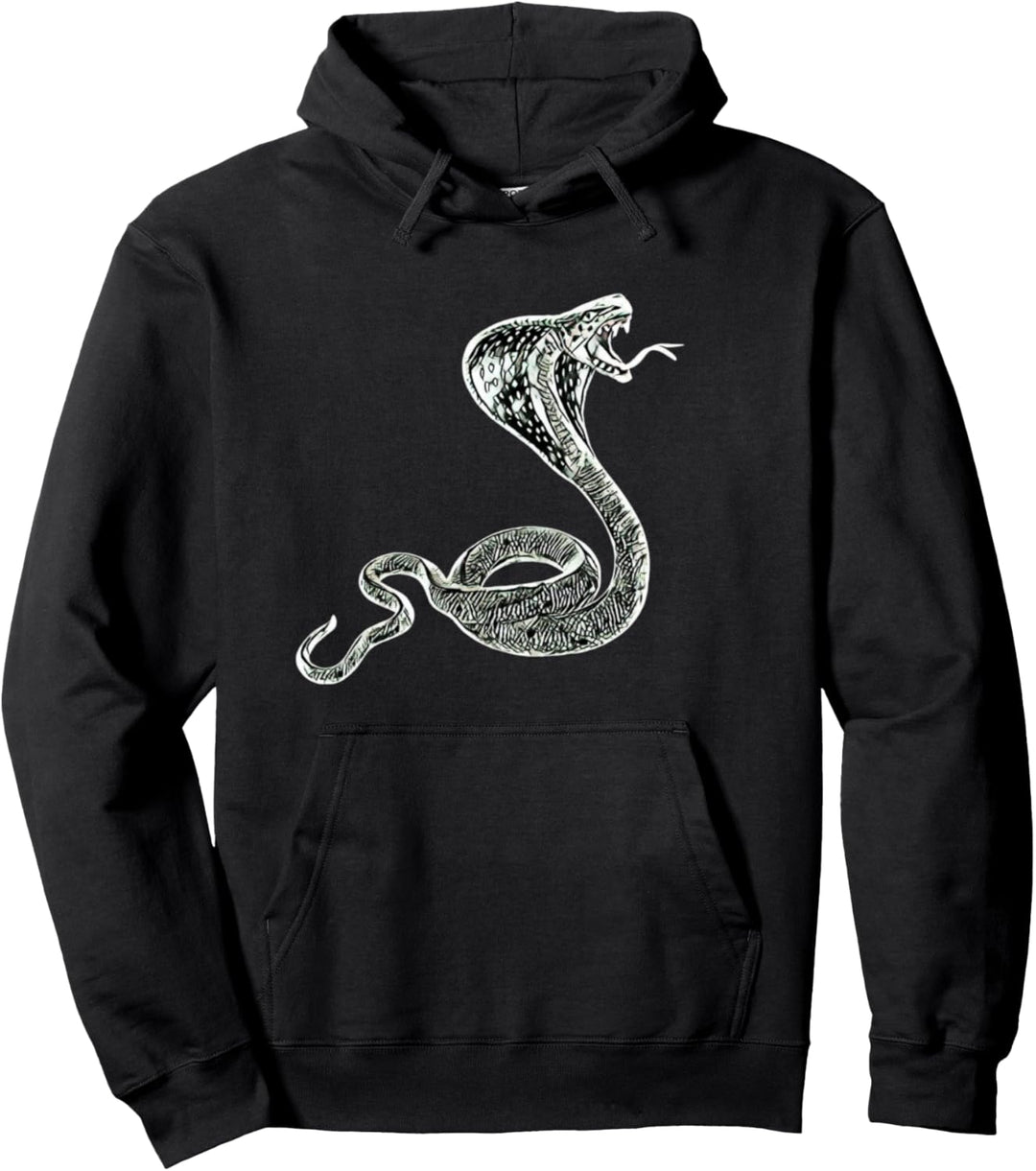 Cobra Schlange Motiv Schlangen Terrarium giftiges Reptil Pullover Hoodie