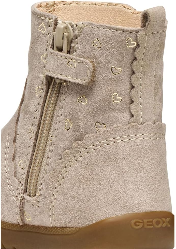 Geox Mädchen B Macchia GirlFirst Walker Shoe 18 EU Beige, 18 EU Beige
