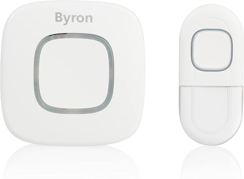 Byron 2in1 Funkklingel-Set und Alarmsirene/HomeWizard kompatibel/für Steckdose, DBY-24722 Stecker, S