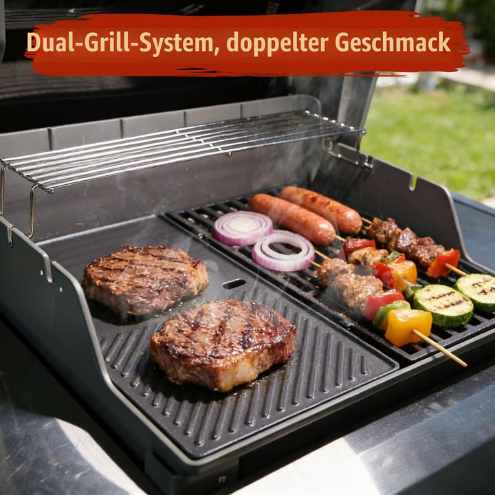 Denmay 7637 44,5 cm Grillrost &amp; Grillplatte für Weber Spirit I &amp; II 200 Serie(mit vorderen Bedienknö