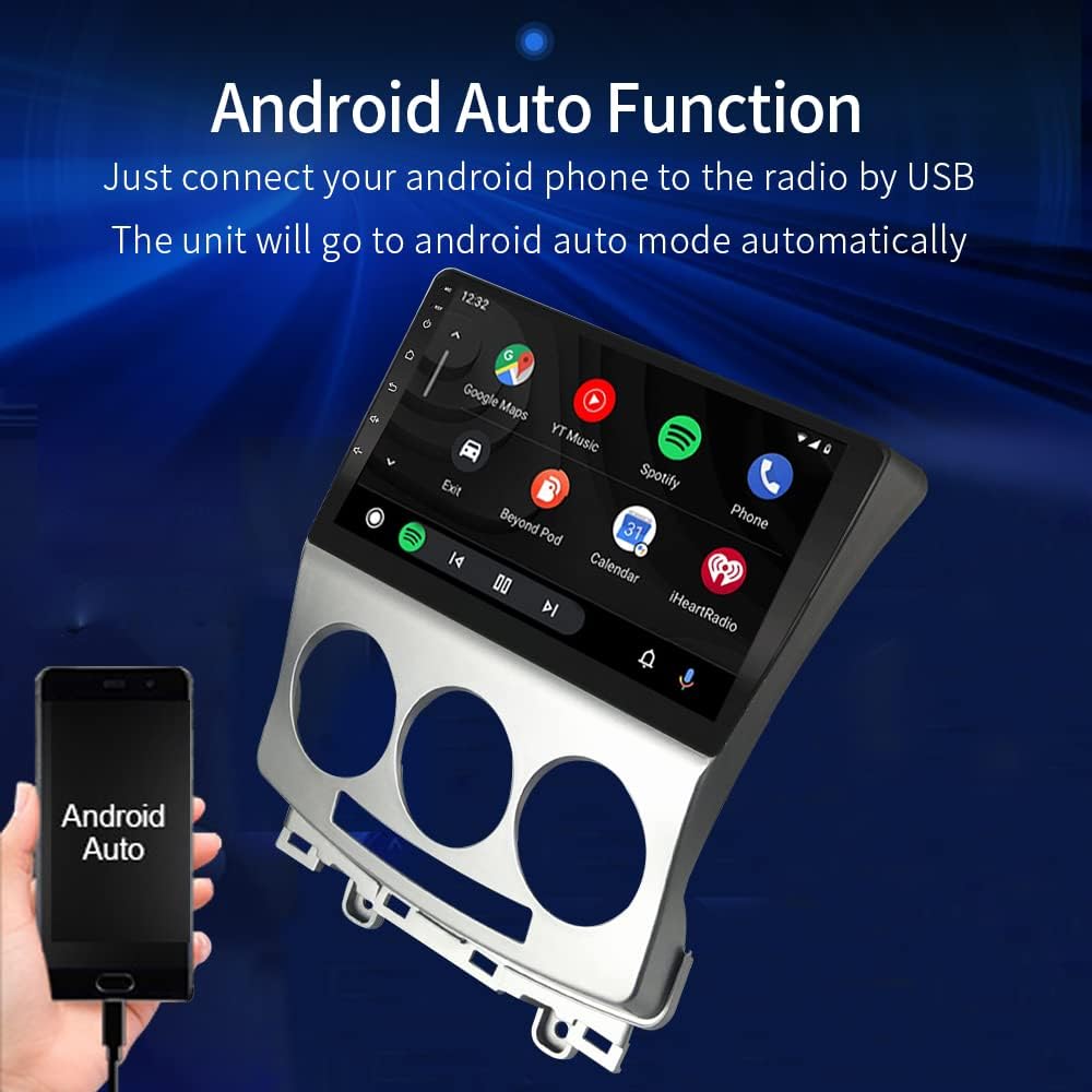 LEXXSON Carplay Radio Android Radio für Mazda 5 2005-2010 mit 9 Zoll kapazitivem Touchscreen SWC GPS