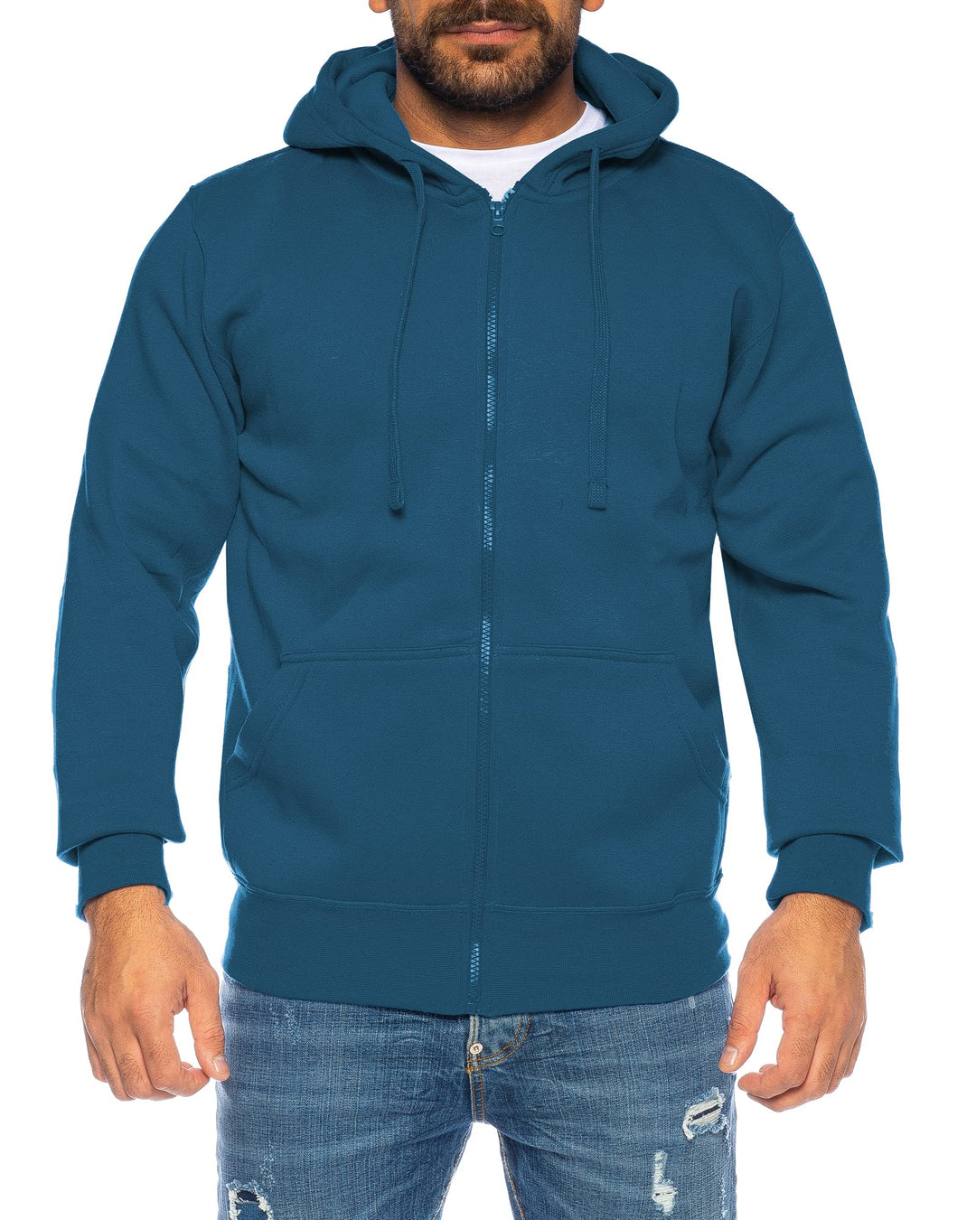 Raff & Taff Herren Zipper Hoodies Kapuzenjacke Sweatjacke Übergangsjacke Jacke Basic Schlicht bis 8X