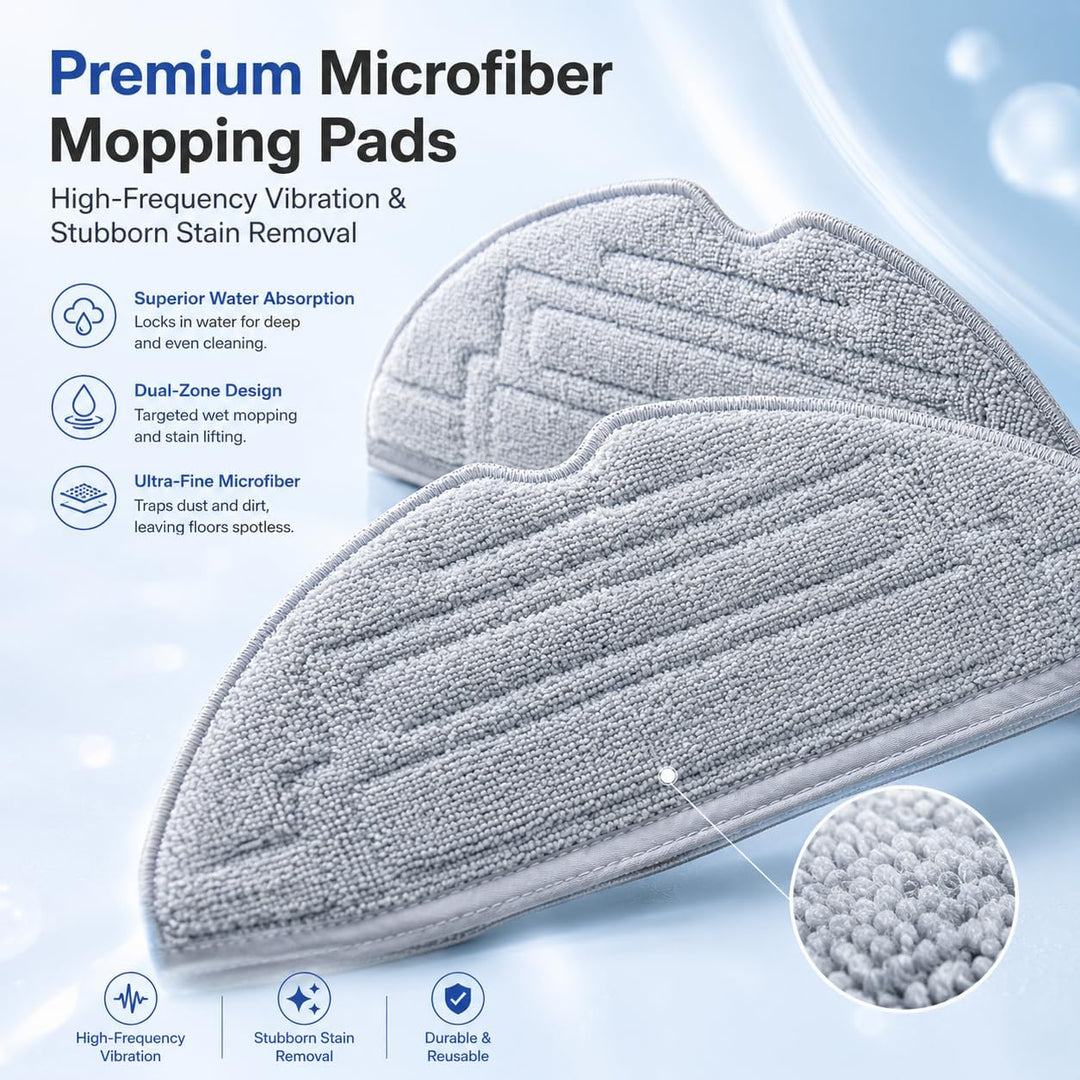 Zubehör für Roborock S8 Pro Ultra, 6*Staubbeutel 2*Main Rollbürste 6*Seitenbürsten 2*Filter 4*Mop Wi