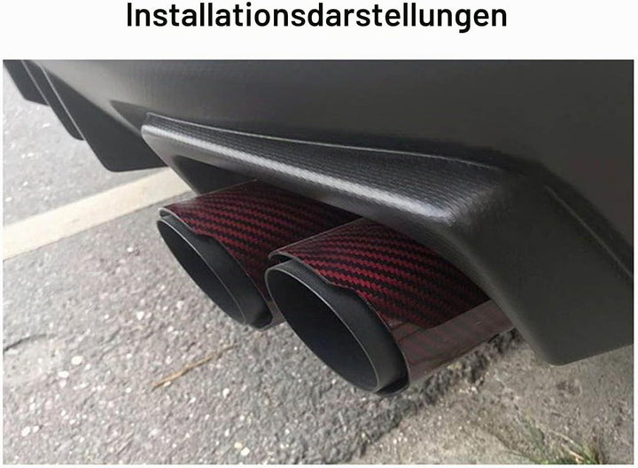Krtopo 63mm Doppelschalldämpfer Spitze Carbon Auto Auspuffrohr Heckspitze Heckspitze Einlass 2,5" Au