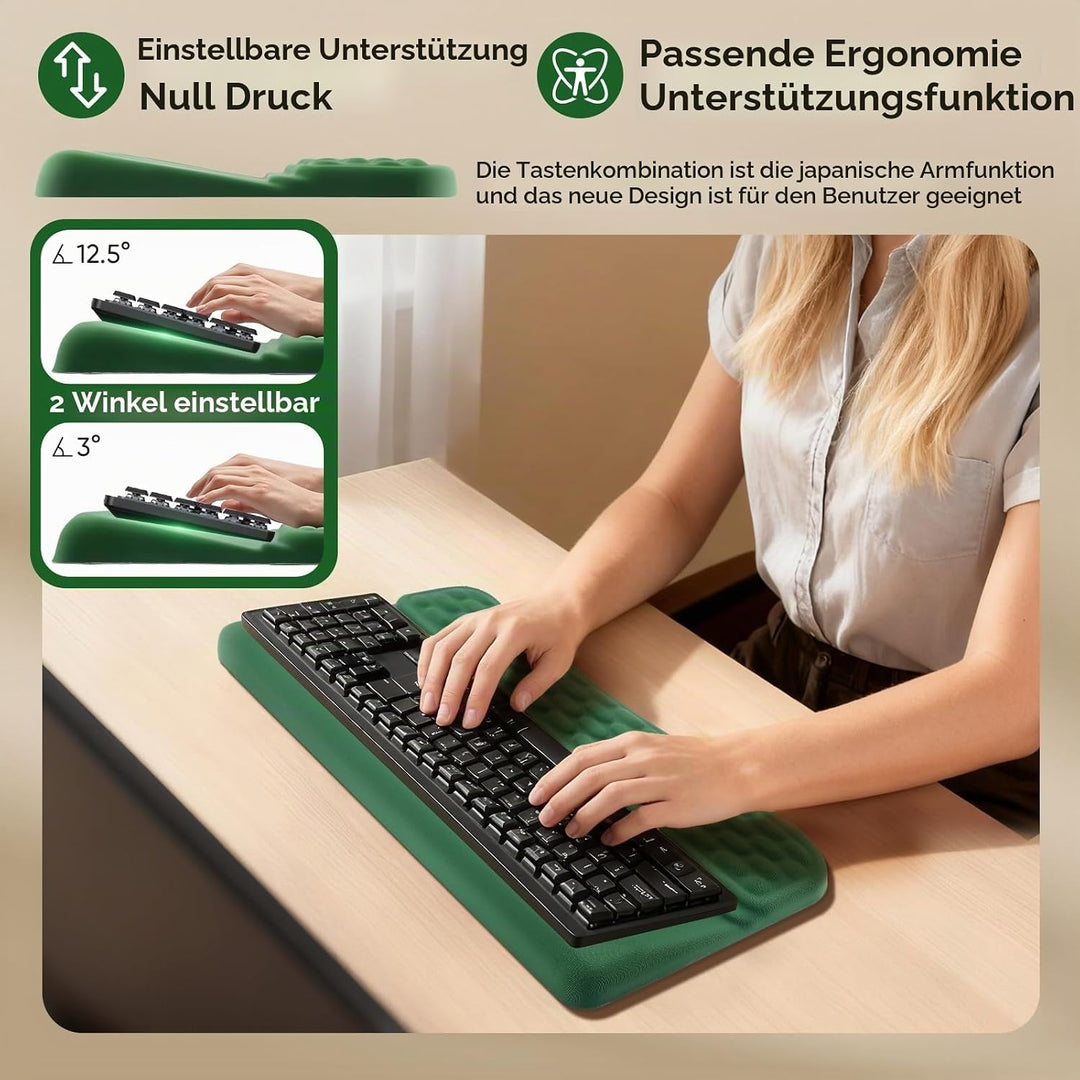 Handballenauflage Tastatur, Handstütze Tastatur Handauflage Ergonomisch, Memory-Schaum Rutschfest Ta