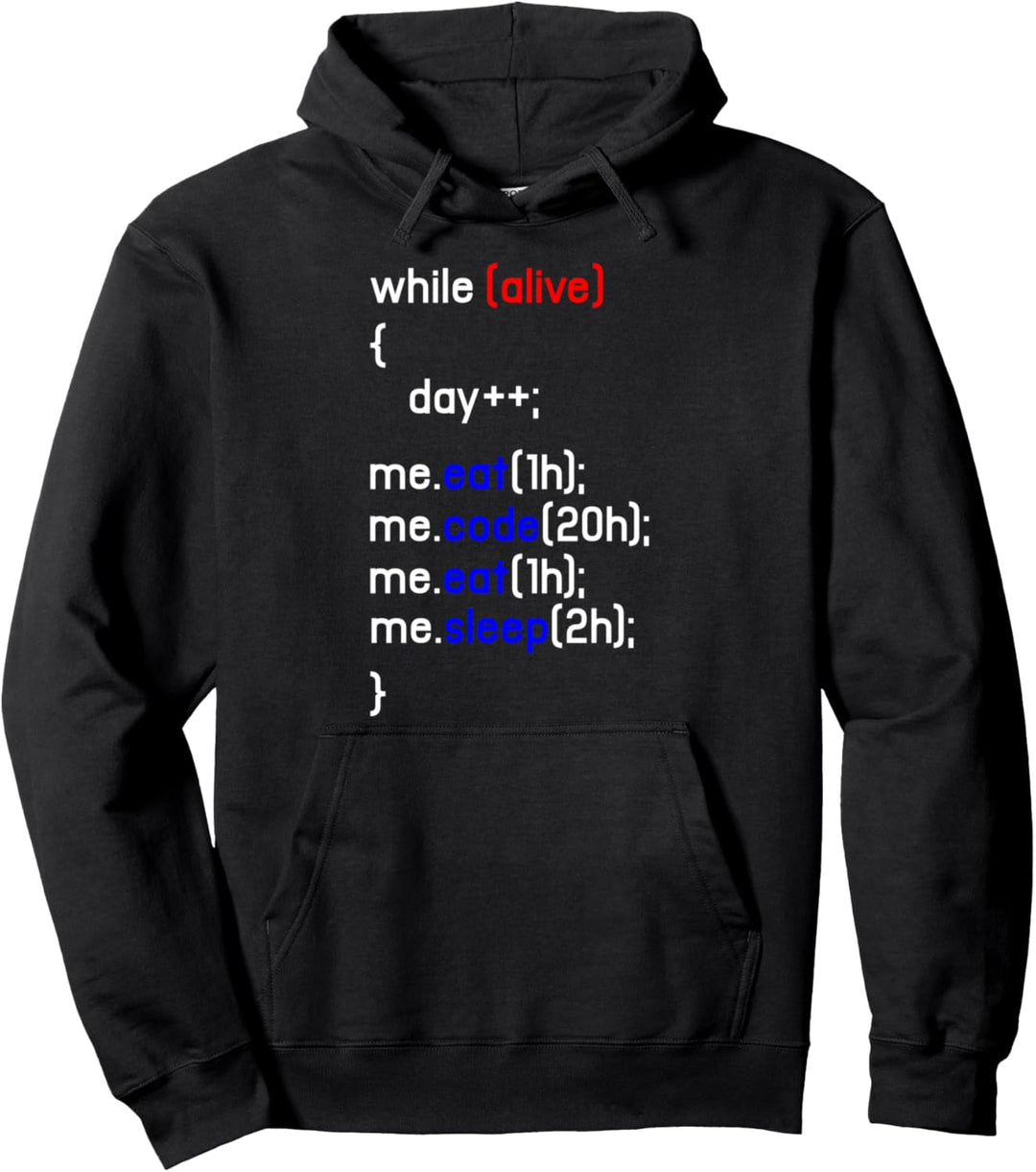 Lebendig Essen Coden Schlafen Coder Programmierer Geschenk Pullover Hoodie