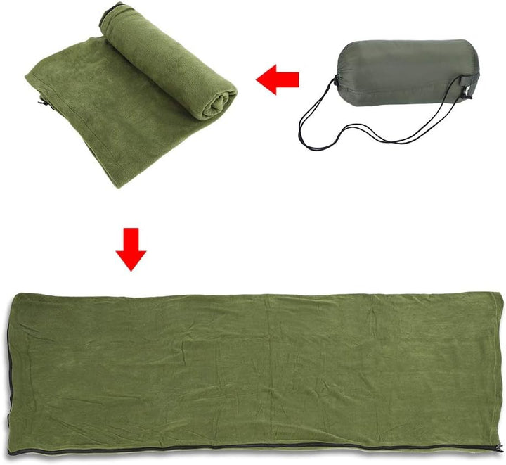 Schlafsack - Outdoor Camping Wandern Umschlag Tragbare Polar Fleece Anti-Pilling Schlafsack