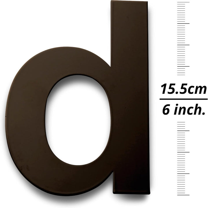 HASWARE 304 Edelstahl Moderne Hausnummer 6 Zoll/15cm Stilvolle Tür Alphabet Plakette für Strasse Hom