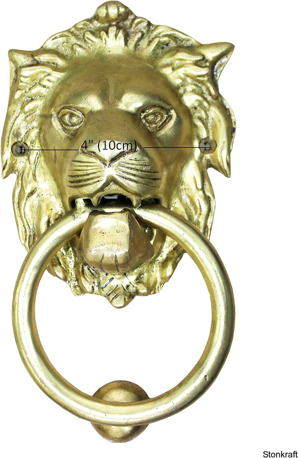StonKraft Startseite Sammlung - schöne Messing Löwen Mund Türklopfer, Türzubehör, Tor Klopfer (6 Zol
